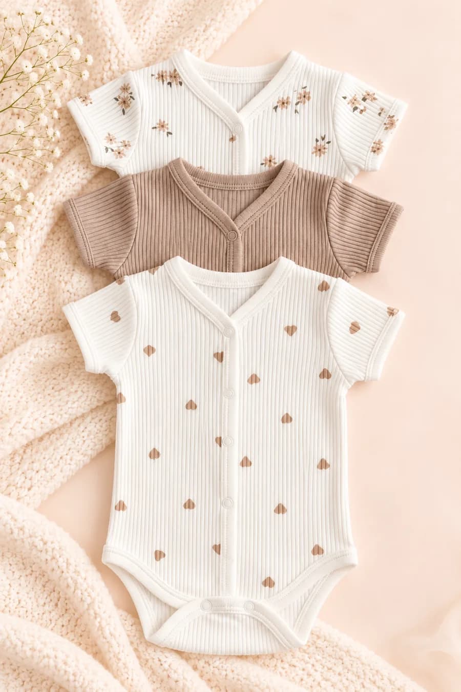 Knitted Wool Booties & Beanie Set
